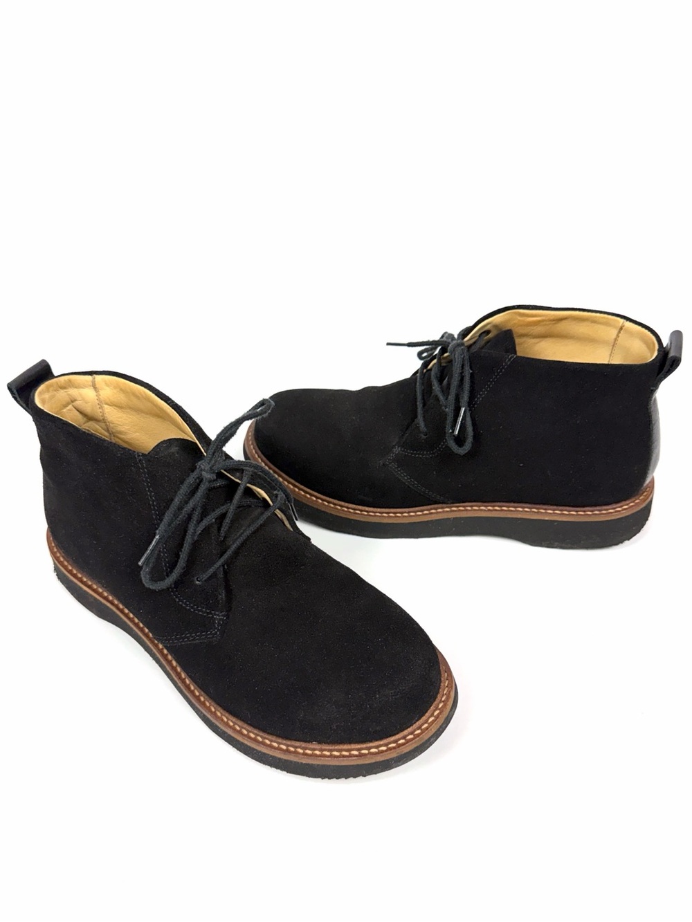 Samuel Hubbard Women’s Chukka Ankle Boots Size 7,5 M Black Suede Leather Lace Up